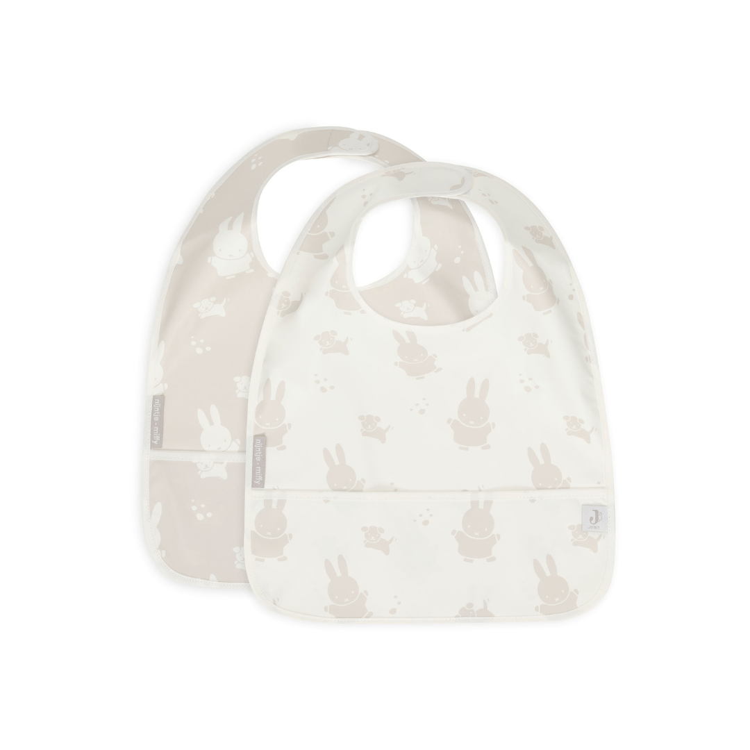 Lot de deux bavoirs imperméable | Miffy nougat