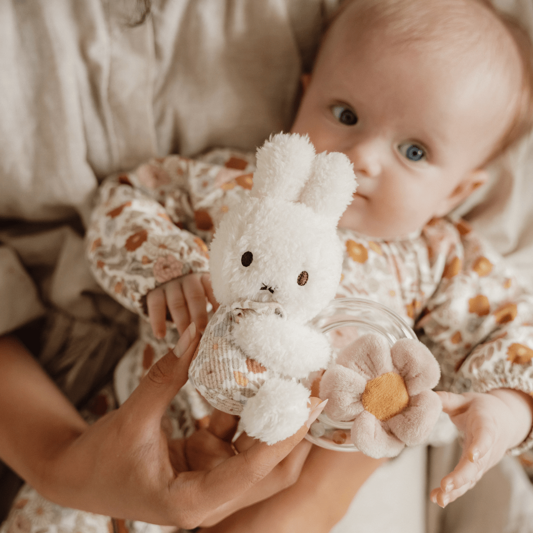 Hochet anneau bébé | Miffy vintage flowers